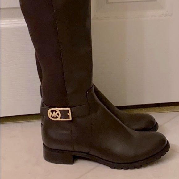 Michael Kors Shoes - New MICHAEL Kors Leather & Stretch Tall Boots 7.5